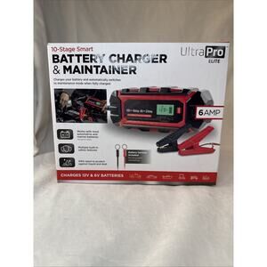 UltraPro Elite 10 Stage Smart 6V/12V Battery Charger & Maintainer OB